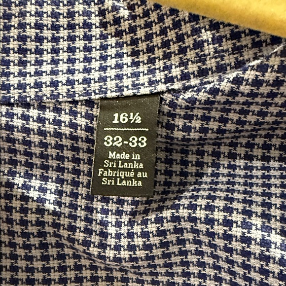 Nordstrom Men's Navy Checkered Button Down Shirt - Picture 3 of 7